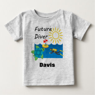 Camiseta Future Diver Design - Baby Fine Jersey T Shirt