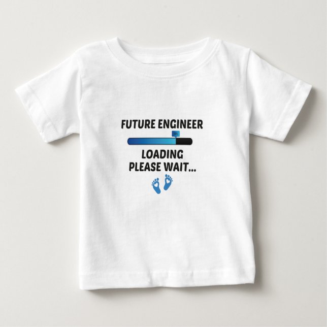 Camiseta Future engineer Loading  Please Wait...,baby gift  (Frente)