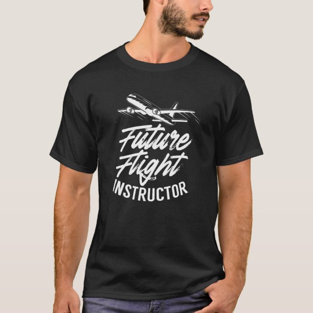 Camiseta Future Flight Instructor School Fly Teacher Coach (Frente)