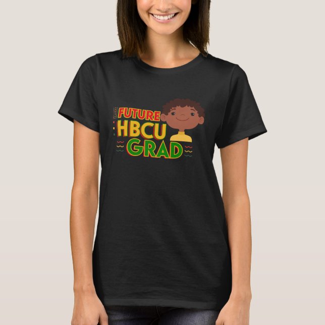 Camiseta Future HBCU Grad Cute Boy African American Black H (Frente)
