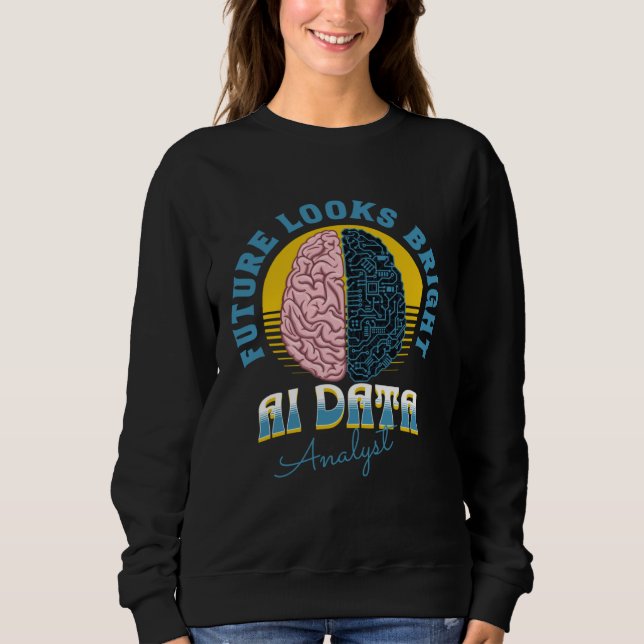 Camiseta Future Looks Bright Ai Data Analyst College Gradua (Frente)