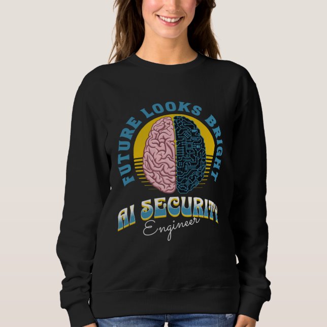 Camiseta Future Looks Bright Ai Security Engineer College G (Frente)