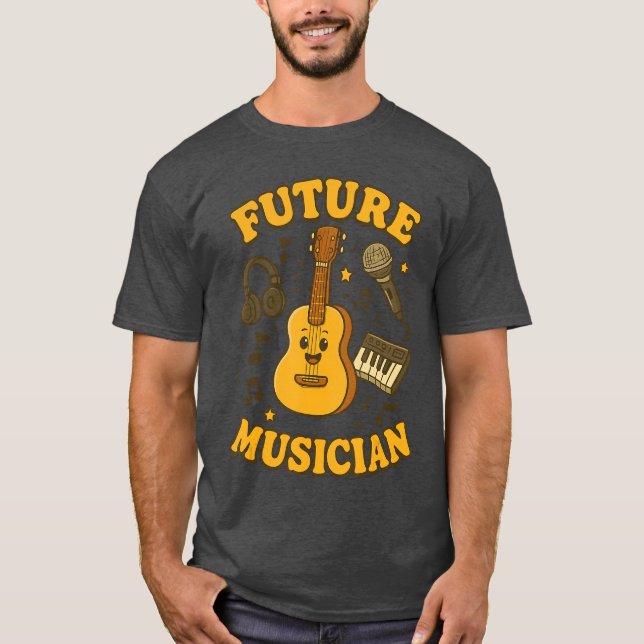 Camiseta Future Musician Musical Inspiration Young Music Lo (Frente)