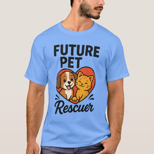 Camiseta Future Pet Rescuer Cute Kids Animal Rescue  (Frente)