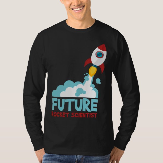Camiseta Future Scientist Science Rocket Ship Kids  Astrona (Frente)