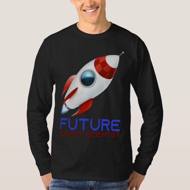 Camiseta Future Scientist Science Rocket Ship Kids  Astrona (Frente)