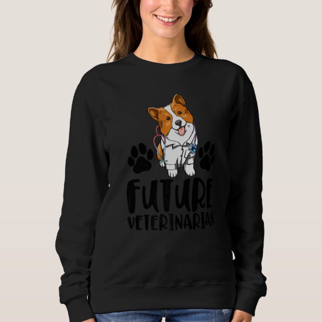 Camiseta Future Veterinarian Corgi  Women Love Doggy Doctor (Frente)