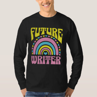 Camiseta Future Writer Bright Retro Rainbow Writers Trainin