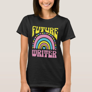 Camiseta Future Writer Bright Retro Rainbow Writers Trainin