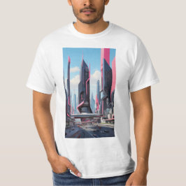Camiseta Futurismo do Vale do Silício: Arte de paisagem Abs