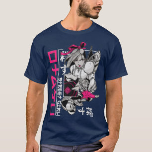 Camiseta Futurismo Samurai Girls Animam Arte Falsa Estética