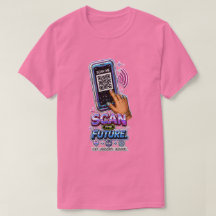 Camiseta Futurista Cibernética 'Escaneie o Futuro'