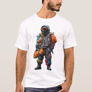 Camiseta Futurista Techwear Cyberpunk Sobrevivente do Deser