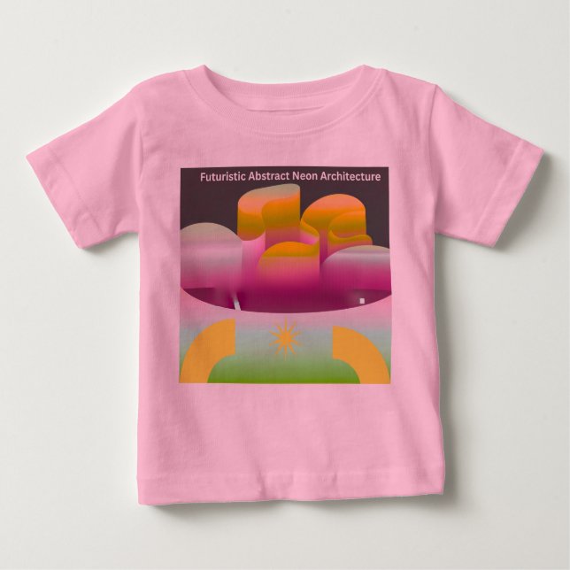 Camiseta Futuristic Abstract Neon Architecture (Frente)