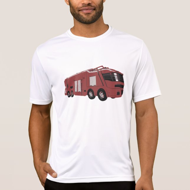 Camiseta Futuristic Red Sci-Fi Command Vehicle (Frente)