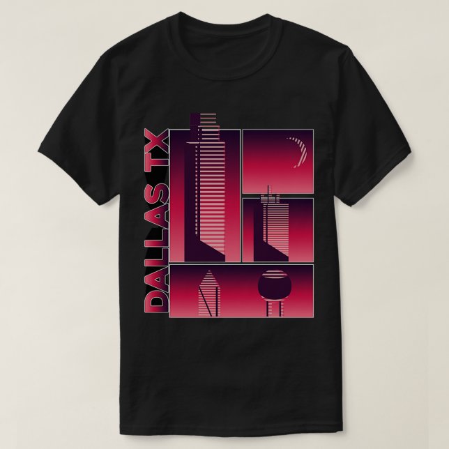Camiseta Futurística Dallas Texas TShirt (Frente do Design)