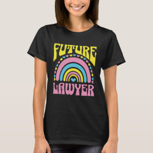 Camiseta Futuro Advogado Bright Retro Rainbow Advogados For