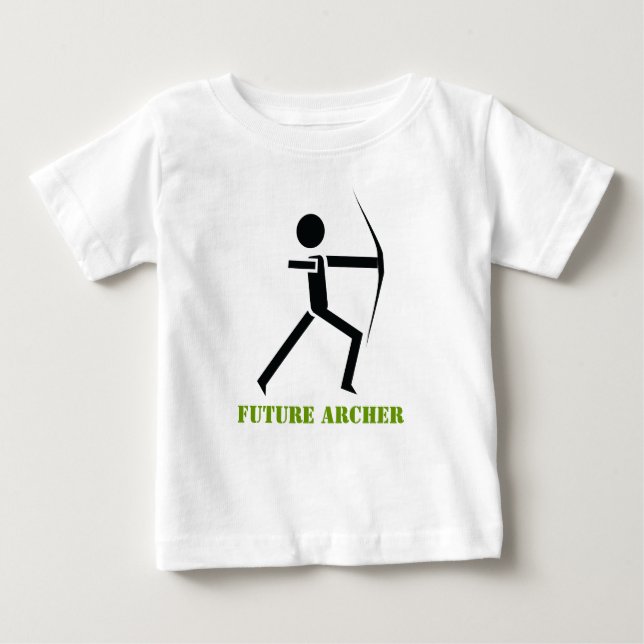Camiseta Futuro arqueiro com seu arco preto, arqueiro verde (Frente)