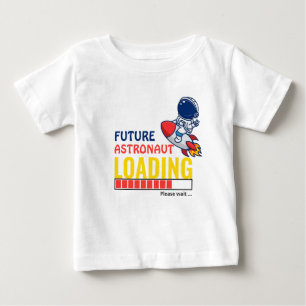 Camiseta Futuro Astronauta Carregando Crianças primeiro ani