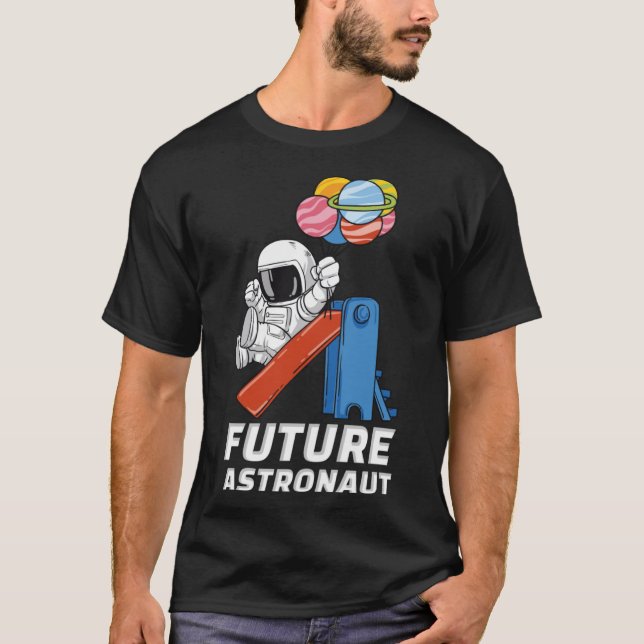 Camiseta Futuro astronauta com planetas (Frente)