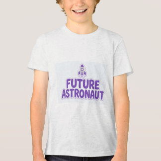 Camiseta Futuro Astronauta Design de Foguete Espacial Fofo