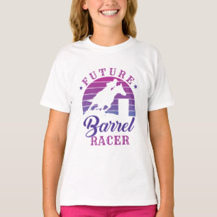 Camiseta Futuro Barrel Racer Cowgirl Rodeo Barrel Racing