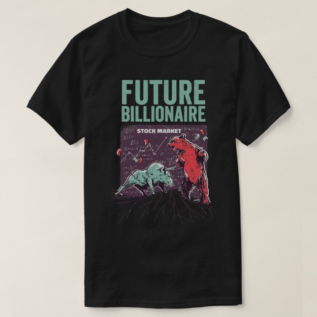 Camiseta Futuro Bilionário Funny Stock Market Capitólio D (Frente do Design)