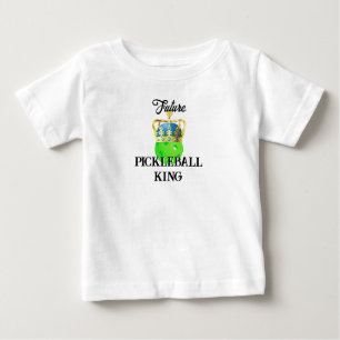 Camiseta Futuro Bola Verde-Bebê-Pickleball em Coroa
