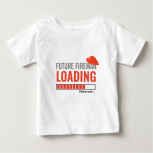 Camiseta Futuro Bombeiro Carregando Um Menino Personalizado