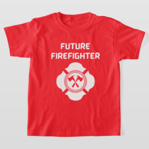 Camiseta Futuro bombeiro com texto branco do departamento d