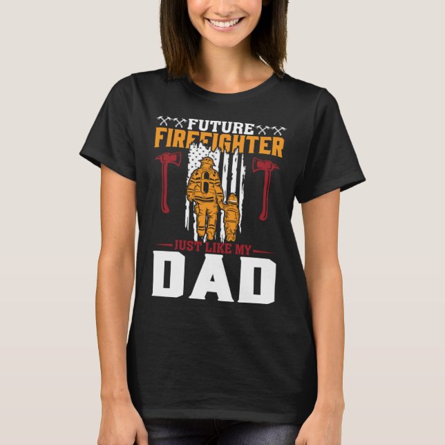 Camiseta Futuro Bombeiro Como Meu Pai Futuro Bombeir (Frente)