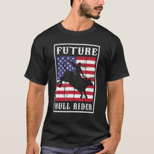 Camiseta Futuro Bull Rider American Rodeo Patriótico Usa Bu