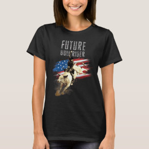 Camiseta Futuro Bull Rider Patriota Americana Bandeira Para