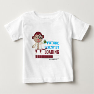 Camiseta Futuro Carregamento de Cientistas Macaco de Aniv