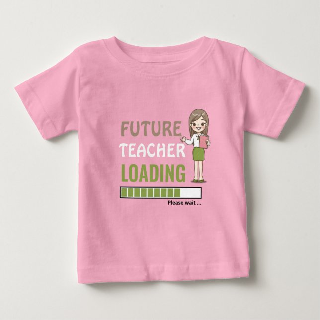 Camiseta Futuro Carregamento de Professores | Festa de prim (Frente)