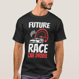 Camiseta Futuro Carro de Corrida Crianças Homens Corridas L