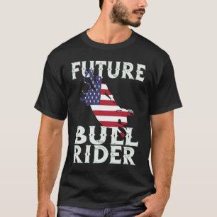 Camiseta Futuro Cavaleiro de Touro Rodeio de Cavalgar Touro
