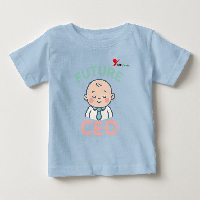 Camiseta "Futuro CEO" Lindo Bebê Chefe Executivo (Frente)