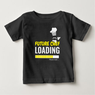 Camiseta Futuro Chef Carregando Negro Engraçado Menino Pers