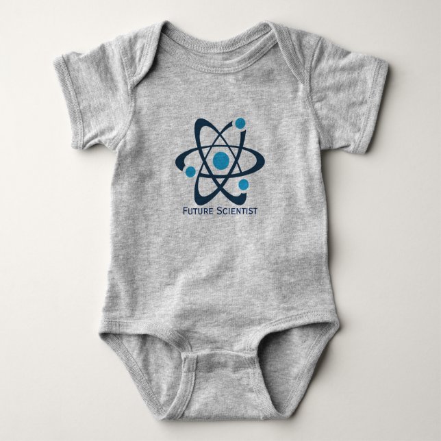 Camiseta Futuro Cientista Atom Design Baby Clothing (Frente)