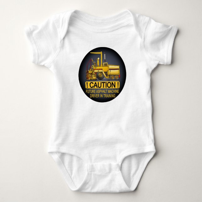 Camiseta Futuro Criador de Driver da Máquina de Pavimentaçã (Frente)