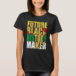 Camiseta Futuro Criador de História Negra Com Mapa Africano