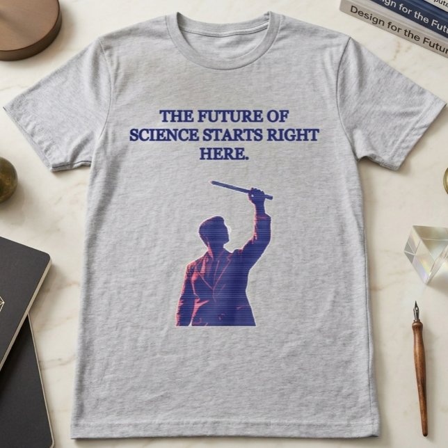 Camiseta Futuro da Ciência Começa Aqui Design STEM (Criador carregado)