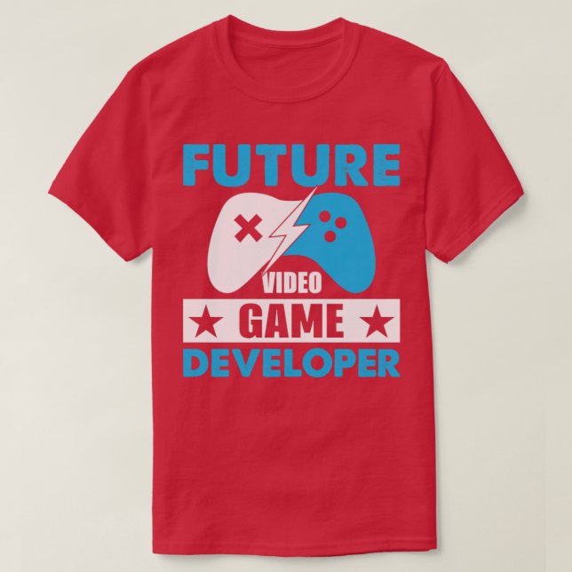 Camiseta Futuro desenvolvedor de jogos de vídeo (Frente do Design)
