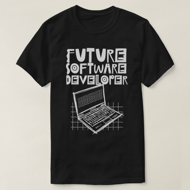 Camiseta Futuro desenvolvedor de software desenvolvendo cod (Frente do Design)