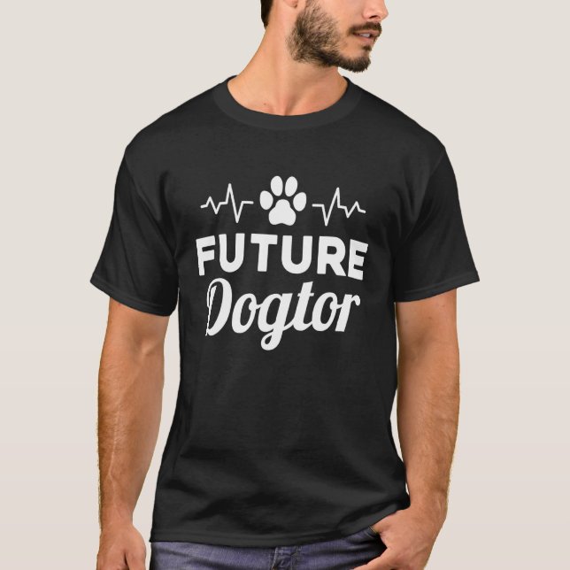 Camiseta Futuro Dogtor Veterinarian Study Vet Stun Funn (Frente)