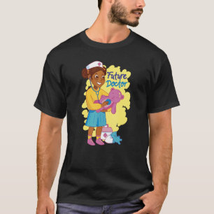 Camiseta Futuro Doutor Cute Black African Girl Gp Treinamen