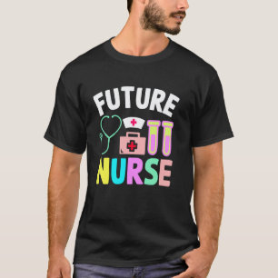 Camiseta Futuro Enfermeiro Fofo Educação Profissional Infan