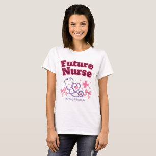 Camiseta Futuro Enfermeiro Fofo Vida Escolar de Enfermagem