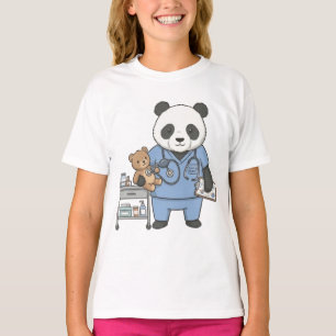 Camiseta Futuro Enfermeiro Panda: Adorável Estudante de Med